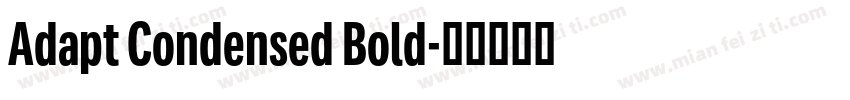 Adapt Condensed Bold字体转换
